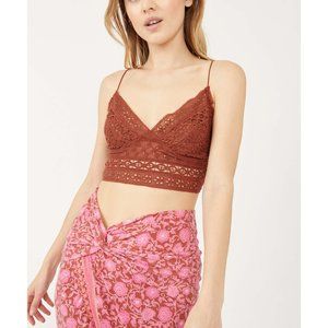 Free People Carrie Bralette / Maple Coffee EUC size medium